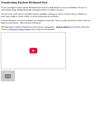 Luxury Kitchens Richmond – Crafted for Your Home