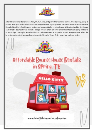 Bounce House Rentals In Kingwood Texas