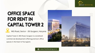 Modern Office Space for Rent in Capital Tower 2 Gurgaon
