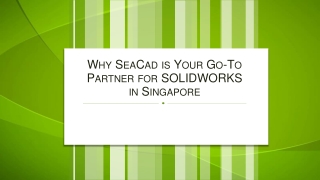 Why SeaCad is Your Go-To Partner for SOLIDWORKS in Singapore