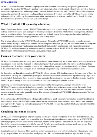 Education Services at UPWEALTH: Coaching, Mentorship, and More