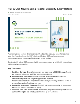 HST & GST New Housing Rebate_ Eligibility & Key Details