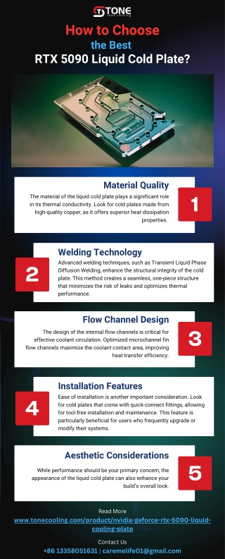 How to Choose the Best RTX 5090 Liquid Cold Plate? [Infographic]