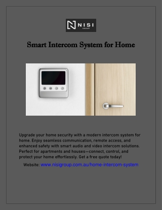 Smart Intercom System for Home