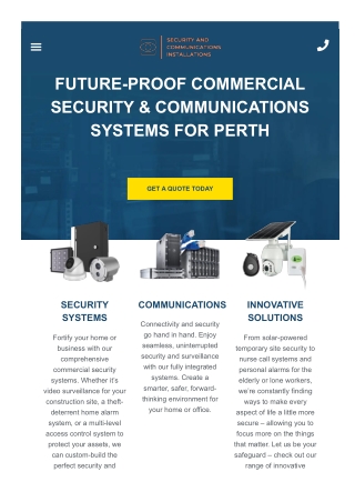 Commercial Alarm System Perth