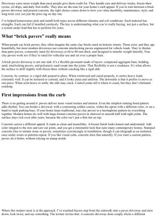 Brick Pavers Driveway vs. Concrete: Which Is Best for Your Home?