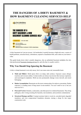 Unfinished Basement Cleaning: Transform Dusty Corners into a Healthy Space