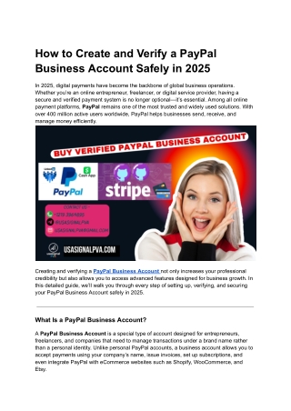 How to Create PayPal Business Account for Entrepreneurs and Sellers