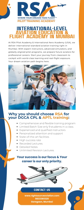 International-Level Aviation Education & Flight Academy in Mumbai