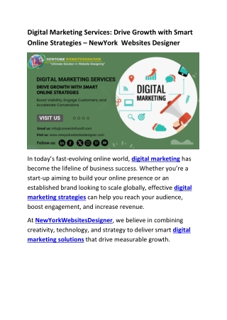 Digital Marketing Services – Drive Growth with Smart Online Strategies