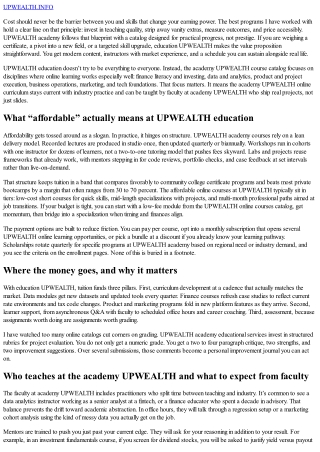 Affordable Online Courses at UPWEALTH: Quality Without the Cost