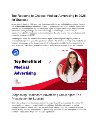 Top Reasons to Choose Medical Advertising in 2025 for Success
