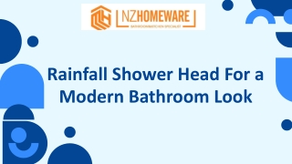 Rainfall Shower Head for a Modern Bathroom Look