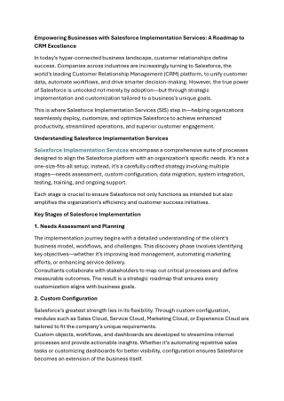 Salesforce Implementation Services