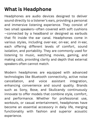 What is Headphone