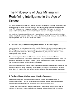 The Philosophy of Data Minimalism_ Redefining Intelligence in the Age of Excess