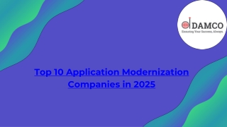 Top 10 Application Modernization Companies in 2025