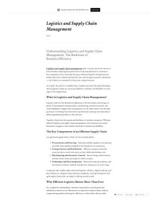 Understanding Logistics and Supply Chain Management The Backbone of Business Efficiency