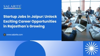 Startup Jobs in Jaipur Unlock Exciting Career Opportunities in Rajasthan's Growing