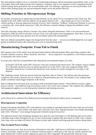 Intel’s Roadmap for Sustainable and Energy-Efficient Computing