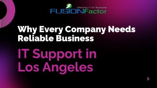 Reliable Business IT Support in Los Angeles