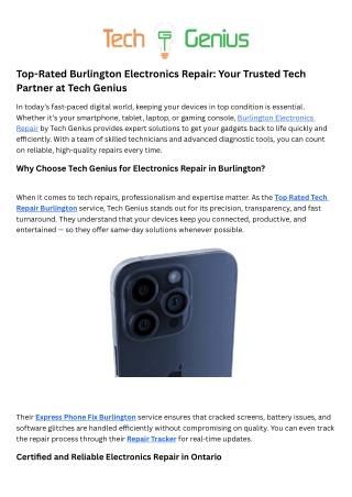 Top Rated Tech Repair Burlington