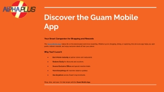 The Best Guam Mobile App for Shopping and Dining Rewards