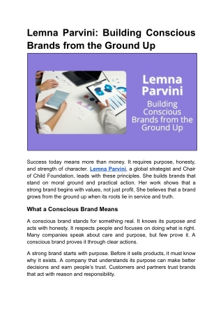 Lemna Parvini Scales Impact Without Compromise