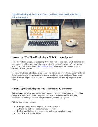 Digital Marketing NJ