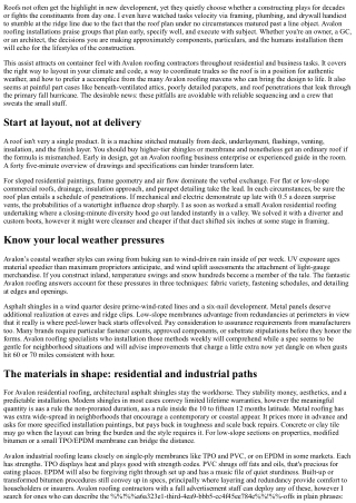 Avalon Roofing Installations for New Construction Projects