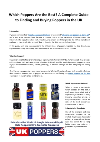 where to buy poppers in stores uk