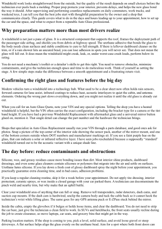 How to Prepare Your Car for a Windshield Replacement