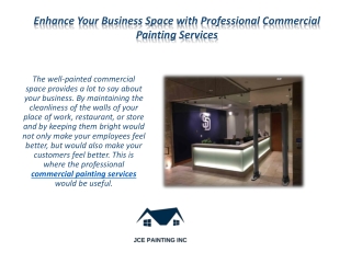 Enhance Your Business Space with Professional Commercial Painting Services