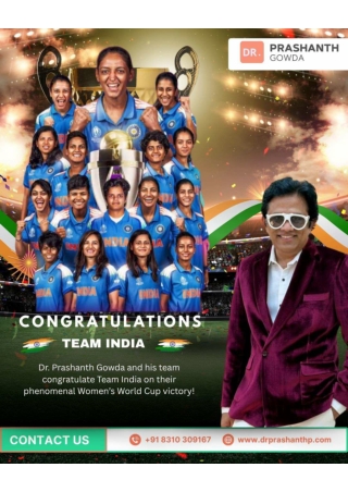 Congratualte World Cup Winners _ Dr. Prashanth Gowda_Best Pediatrician in HSR Layout