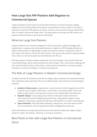 Frp Planters in kerala