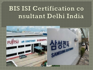 BIS ISI Certification consultant Delhi India