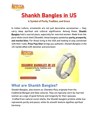 Buy Authentic Shankh Bangles in US | Priya Puja Ghar