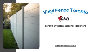 Vinyl Fence Toronto: Strong, Stylish & Weather-Resistant