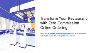 Takeaway Online Ordering Website for Restaurants – 0% Commission