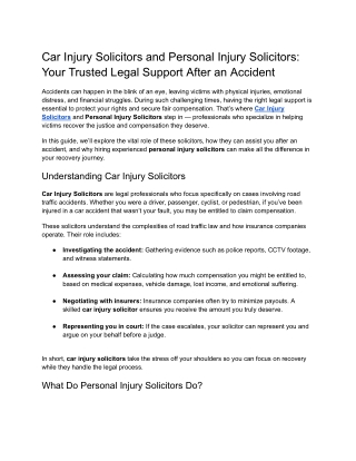 Car Injury Solicitors and Personal Injury Solicitors_ Your Trusted Legal Support After an Accident