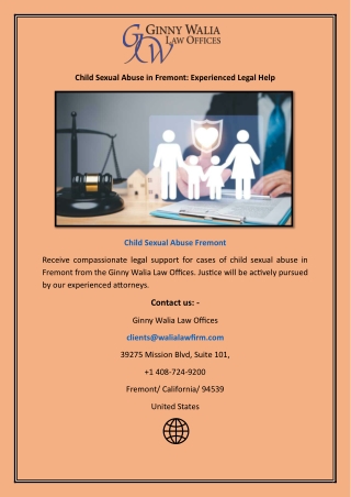 Child Sexual Abuse in Fremont: Experienced Legal Help