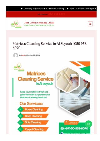 Matrices Cleaning Service in Al Seyouh
