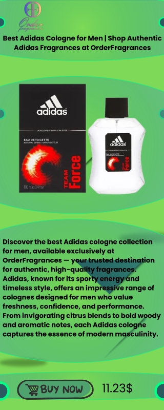 Best Adidas Cologne for Men  Shop Authentic Adidas Fragrances at OrderFragrancesical Infographic