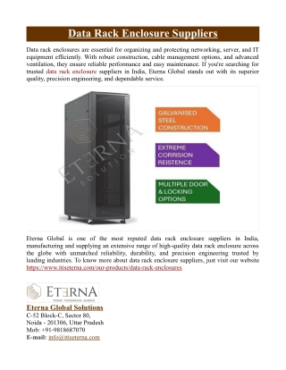 Data Rack Enclosure Suppliers