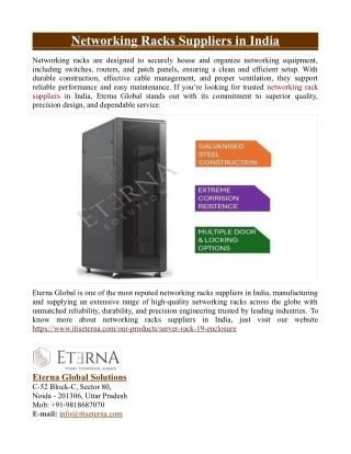 Networking Racks Suppliers in India