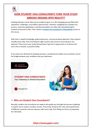 How Student Visa Consultants Can Help You to Study Abroad