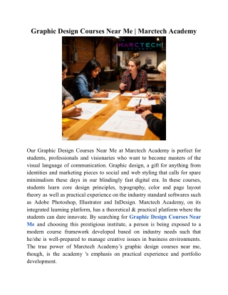 Graphic Design Courses Near Me