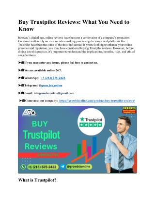 10 Best Websites to Buy Verified Trustpilot Accounts (BTC & Non-BTC)