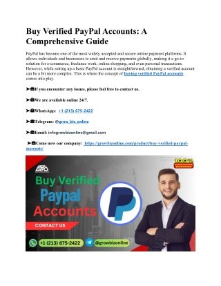Where to Buy Verified PayPal Accounts In This Your