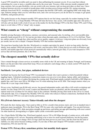 Cheapest Monthly VPN Plans: Flexible, Fast, and Affordable